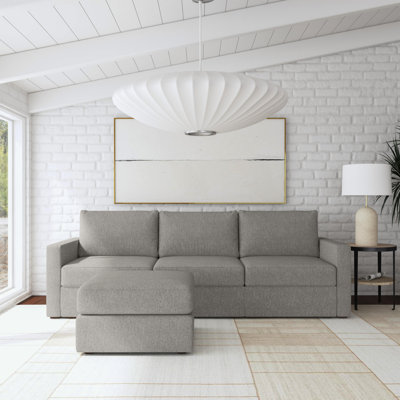 Flex 103'' Upholstered Modular Sofa with Bumper Ottoman -  Flexsteel, 902231931302