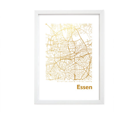 Essen Map - Single Picture Frame Print