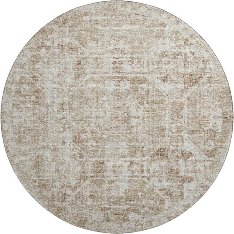 Premium Machine Washable Kelsa AMF41 Baja Rug, Round 8'