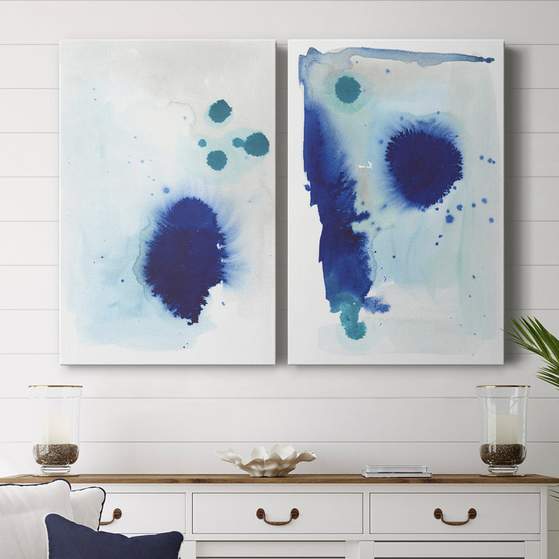 Toile tendue de rechange bleue I-Premium Gallery - prête à être accrochée, H 60 po x l 40 po