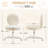 Upholstered Armless Velvet Vanity Chair, Ergonomic Height Adjustable Task Office Chair-365999619