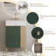 Meuble-lavabo à tablettes ouvertes 21,6 po avec lavabo en céramique, porte à fermeture en douceur, tablette de rangement droite, assemblage requis