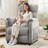 34" Chenille Power Recliner Chair with Side Pockets, Stepless Remote Control, Small Space Electric Recliner, 350 lb Capacity-2064714038