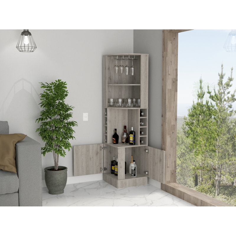Armoire de rangement moderne à 8 tablettes et 2 tablettes Isabelle
