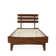 Caden Solid Wood Platform Bed with Adjustable Headboard, Mid-Century Modern