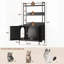 Enceinte en métal pour litière pour chat, grande armoire cachée avec 3 tablettes à niveaux, grande maison intérieure pour le contrôle des odeurs et le rangement