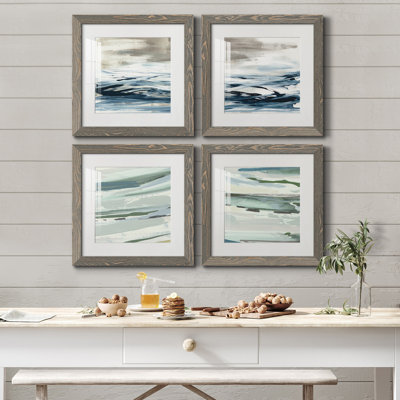 " Tumultuous Indigo I " 4 - Pieces Painting Print