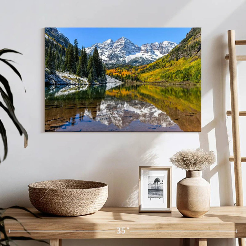 Lake By Maroon Bells, 16" H x 24" W
