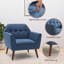 Fauteuil capitonné en lin 30,3 po Janara-666541483