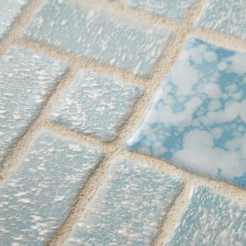 Academy Random Sized Straight Edge Porcelain Versailles Mosaic Wall & Floor Tile, Blue