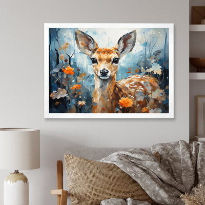 Deer Canvas Wall Art, Graceful Fawn Wildlife Print - Deer Graceful Fawn Collage I