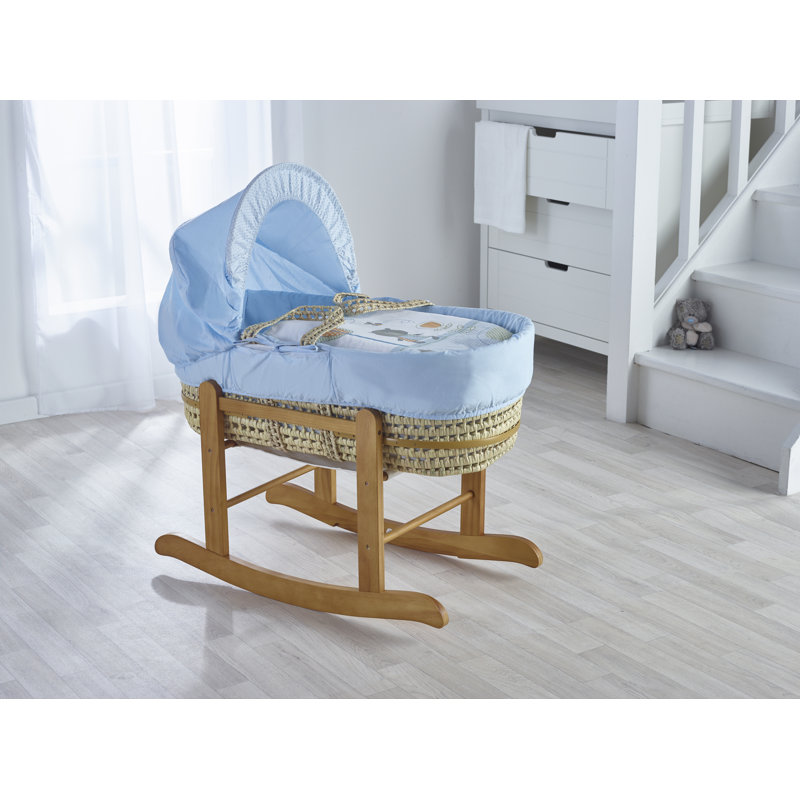 Moses Basket With Stand with Bedding with Mattress