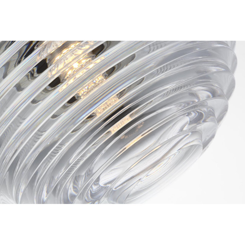 Waterford Circon 5" Mini Pendant with Clear Crystal, Polished Nickel