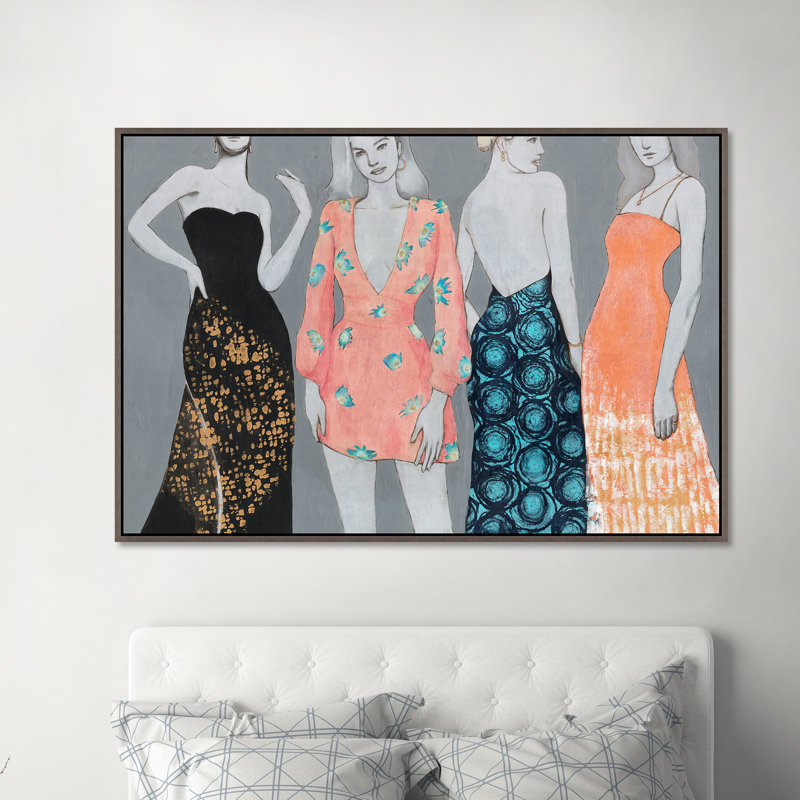 Couture par Victor Ryan - peinture sur toile à cadre flottant