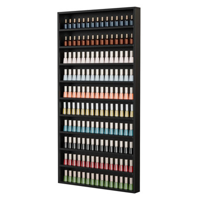 Support de rangement mural pour vernis à ongles 10 couches avec cloison en acrylique