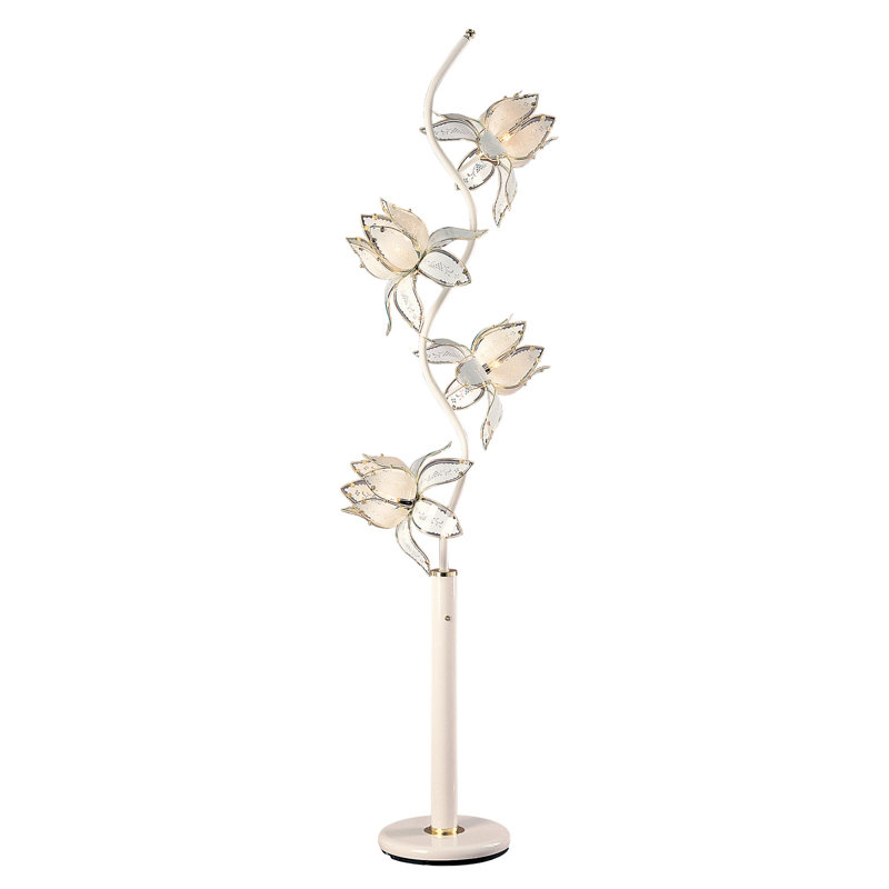 Lampe de plancher fantaisie 73" Bayard, Blanc