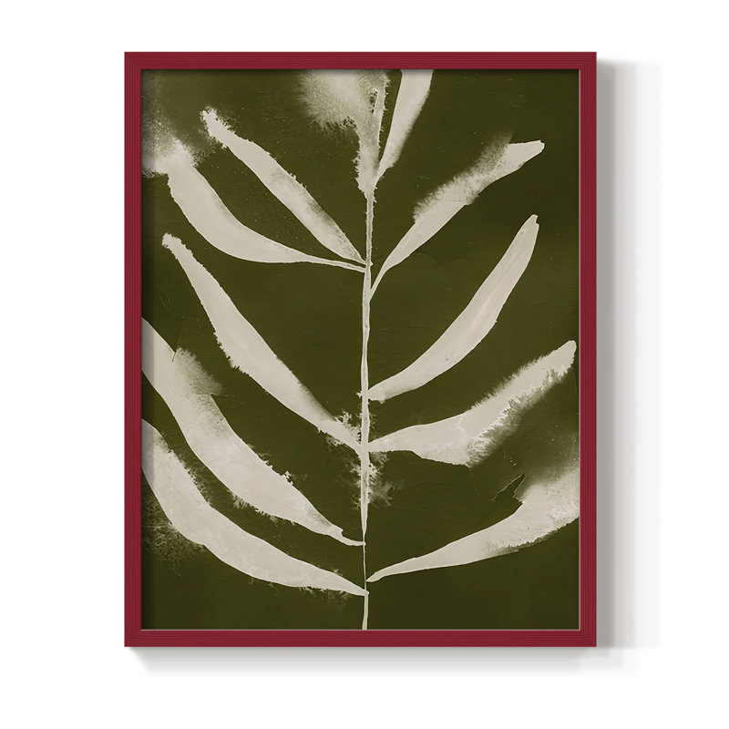 «Organic Bloom II», reproduction encadrée - bois massif, H 15 po x l 12 po, Rouge