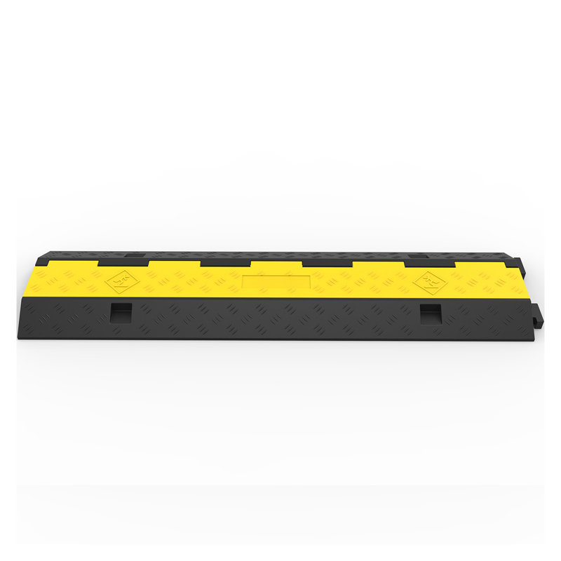 Paquet de 3 rampes de protection pour câbles en caoutchouc robustes - bosse de capacité de charge de 11 000 lb avec gestion des câbles à 2 canaux pour la sécurité des allées et des stationnements