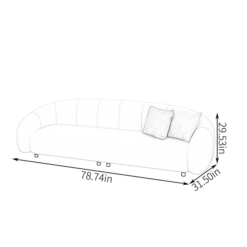Moucheté, H 29,53 po x l 78,74 po x P 31,5 po