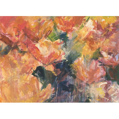 Une maison pour les tulipes sur toile