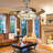 Dahlke 42" Tiffany Remote Control Invisible Ceiling Fan Light with LED Light - Professional Grade