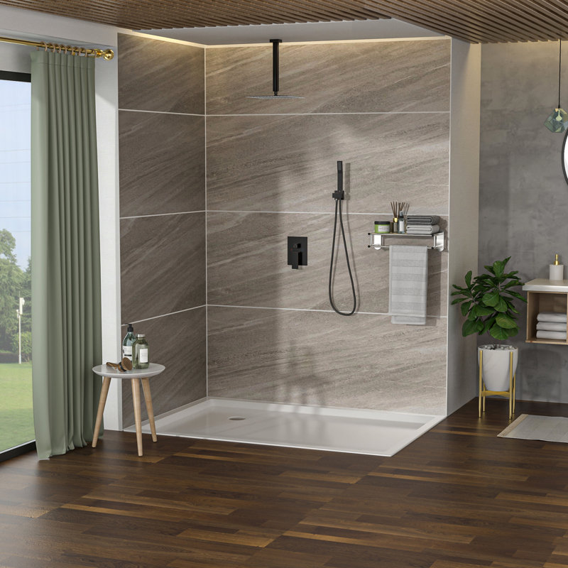 Oil Rubber Bronze Dual Shower - Balanced 1.8 Gpm Rainfall And Handheld Head With Adjustable Spray Ceiling Mount