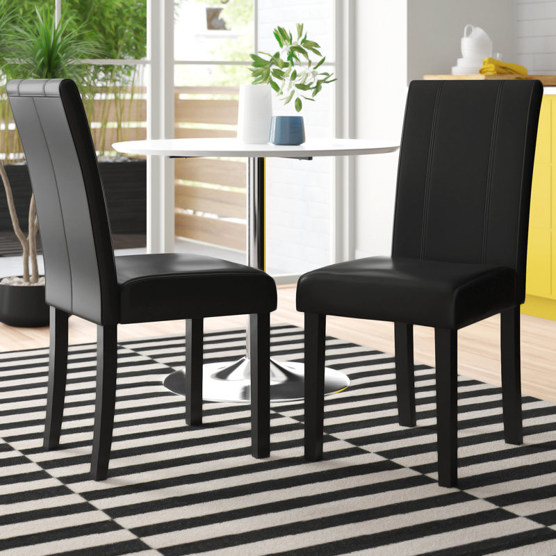 Tereza 45.5cm H Upholstered Side Chair, Black