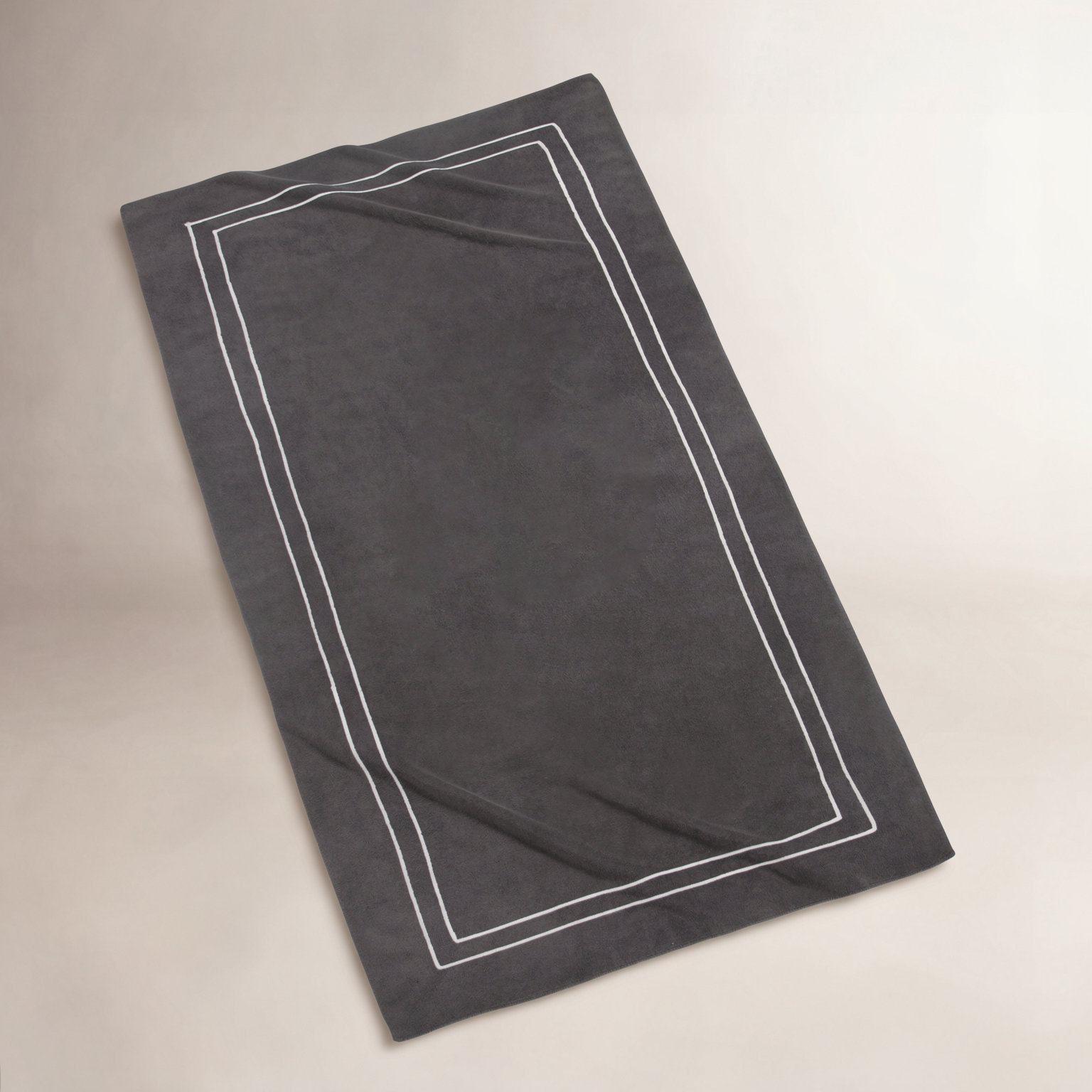 Murphie Turkish Cotton Beach Towel, Charcoal