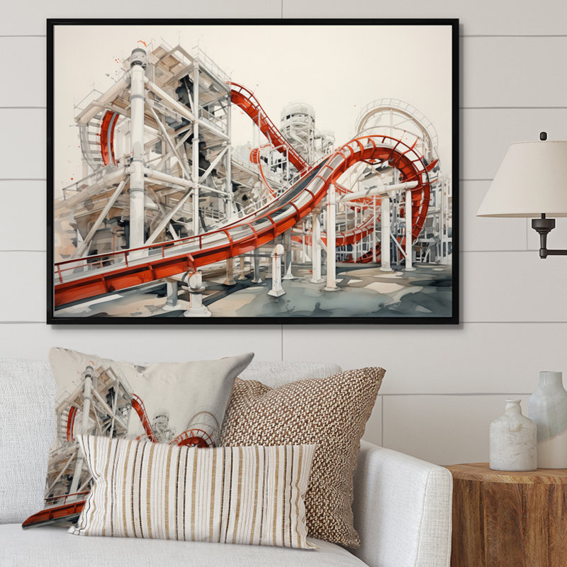 Rollercoaster Symphony II, H 12 po x l 20 po x P 1 po, Cadre flottant noir