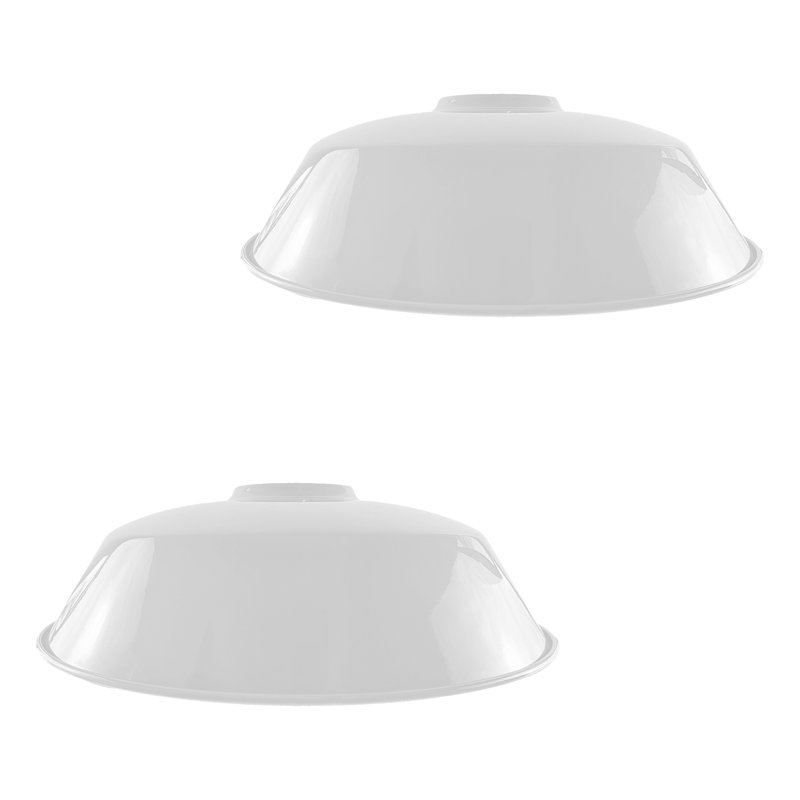 Aisleen 10cm H Metal Bowl Lamp Shade ( Uno ), White