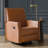 Jerseyville Transitional Leather Swivel Rocker Manual Recliner-2130623083