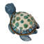 Sculpture de jardin de tortue de mer en oxyde de magnésium Coastal Fancy That, 16,5 pouces de large