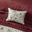 Édredon grand lit rouge 7 pièces - Accents de broderie: édredon, taies décoratives, coussins, jupe de lit-122457504-122457500