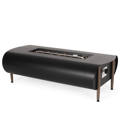 Fire Pit, 50,000btu - Dark Gray Iron Rectangular Outdoor Comfort Producer Rectangle Pit Heat Provider