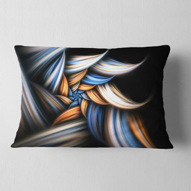 Coussin lombaire à motif floral fractal