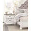 Table de chevet à 2 tiroirs de style rétro blanc et brun avec glissières à roulement, style rétro, brun, unité de rangement