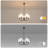 5-light Transitional Chandelier With Fabric Shades