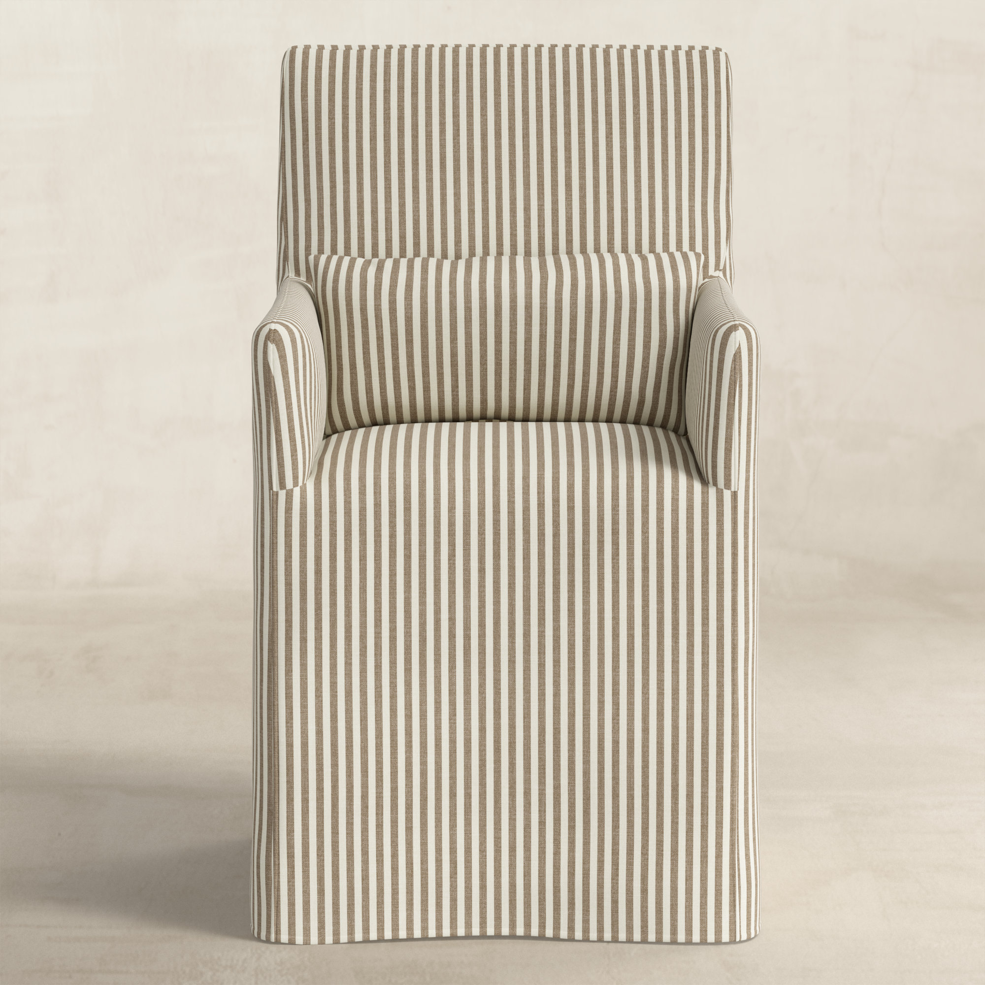 Lindy Dining Chair- Slipcover Only, Burlap Striped