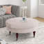 Repose-pieds de cocktail rond en velours Artilus-156708383