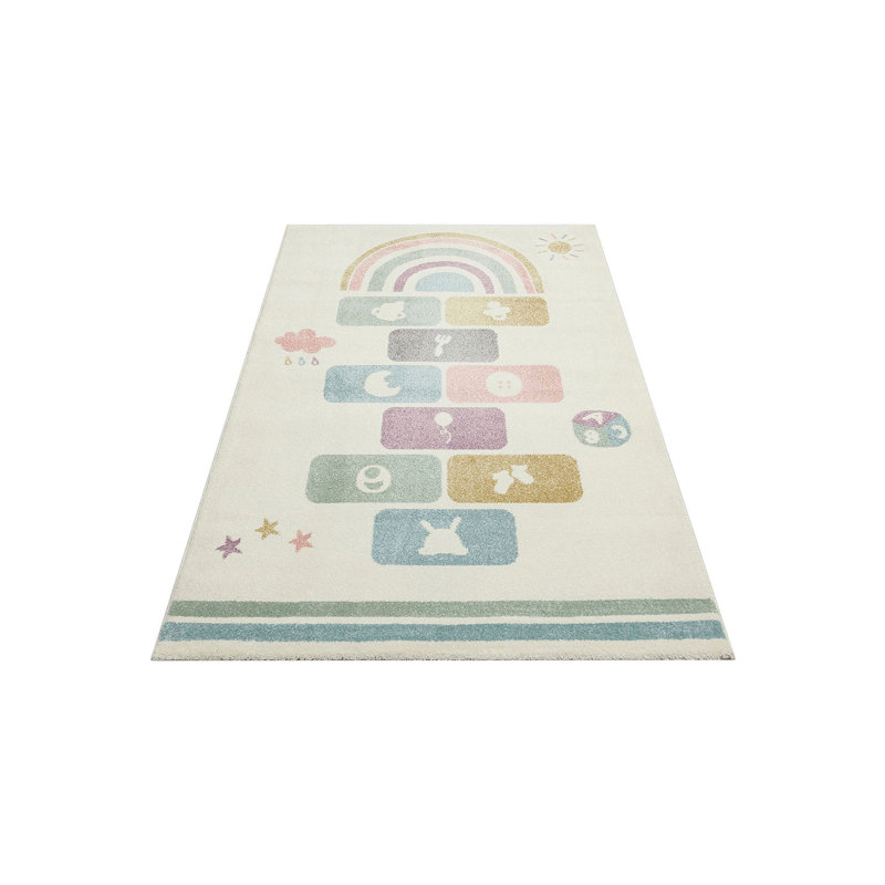 Rechelle Machine Made Indoor / Outdoor Area Rug, Rectangle 3'11" x 5'10"