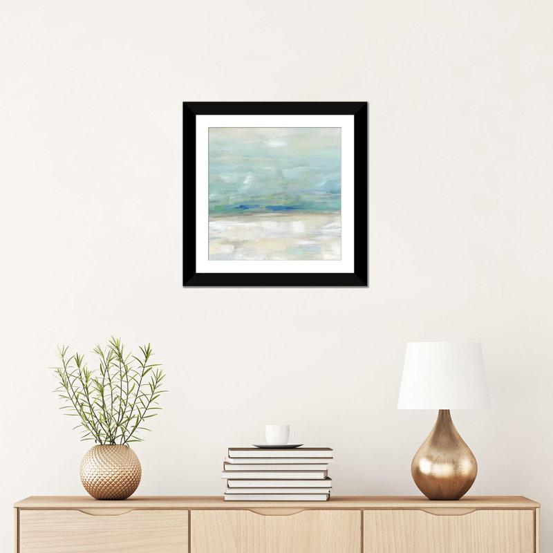 «Skyline II», reproduction sur toile, Papier d'art encadré noir, Blanc, H 24 po x l 24 po x P 1 po