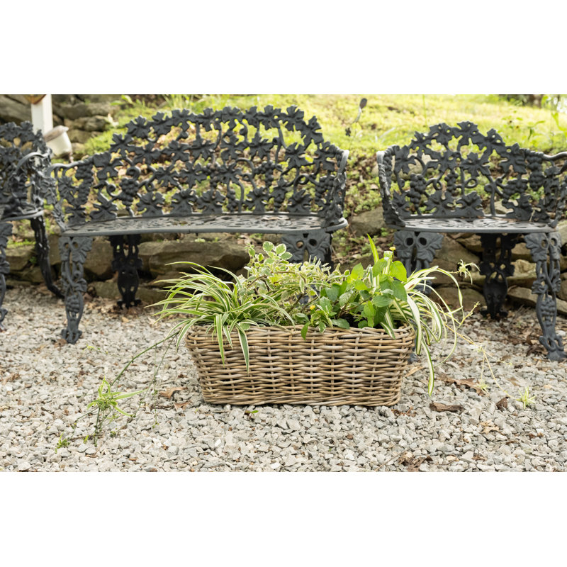 Jardinière rectangulaire avec insert en plastique