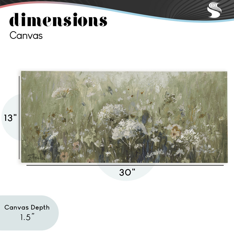 Toile «Mistful Summer Meadow», conception par Patricia Pinto, 13 x 30