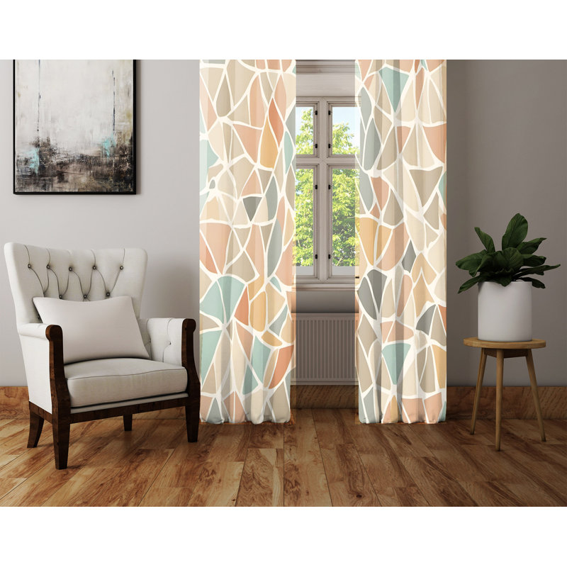 Semi Sheer Curtain Pair, 40" W x 82" L