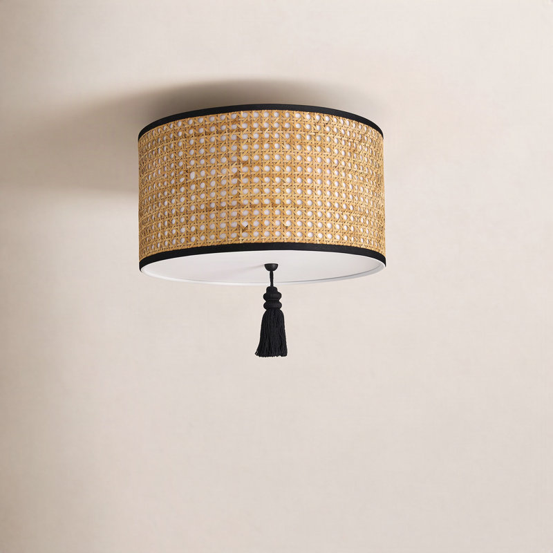 Canela Rattan Flush Mount