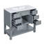 Meuble-lavabo de 36 po avec lavabo, miroir, barre à serviettes, 2 portes à fermeture douce et rangement polyvalent pour lavabo simple à 6 tiroirs, produits variés-444792048