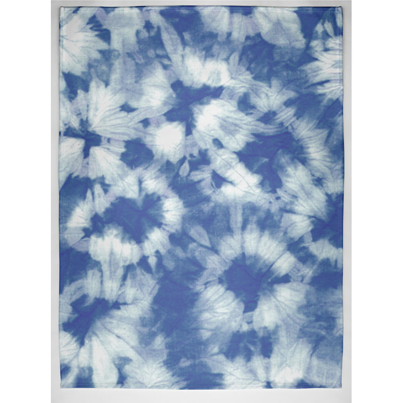 Betty Plain Weave / Muslin Throw Blanket, Blue