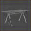 Table basse industrielle moderne à chevrons brun foncé, pieds en métal robustes, assemblage facile en 20 minutes pour le salon