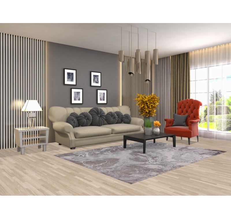 Tapis oriental moderne all-over 5 x 7