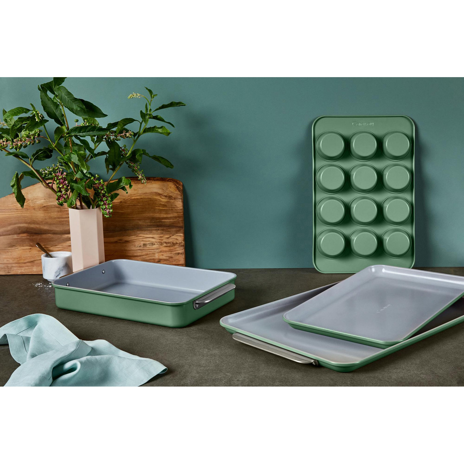 Caraway Nonstick Bakeware Set, Sage